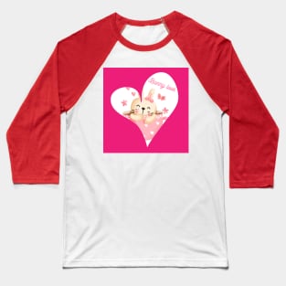 Bunny in big heart Baseball T-Shirt